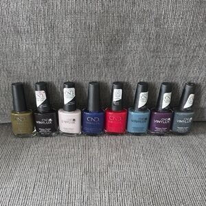 CND Vinylux Polish Set Of Eight, .5floz. Each, All New, Variety Of Colors.